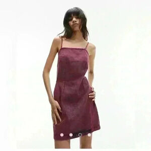 BNWT Topshop over dye denim dress in pink Sz 4